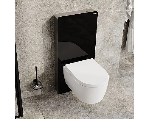 Приобрести Инсталляция WasserKRAFT Naab 86TLT.040.SE.BL для унитаза Черная в магазине сантехники Santeh-Crystal.ru