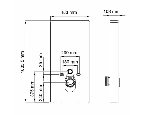 Приобрести Инсталляция WasserKRAFT Naab 86TLT.040.SE.BL для унитаза Черная в магазине сантехники Santeh-Crystal.ru