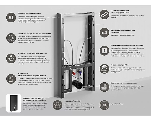 Купить Инсталляция WasserKRAFT Naab 86BDT.050.WH для биде Белая в магазине сантехники Santeh-Crystal.ru