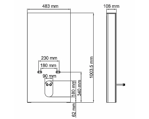 Купить Инсталляция WasserKRAFT Naab 86BDT.050.WH для биде Белая в магазине сантехники Santeh-Crystal.ru