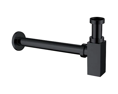 Купить Сифон для раковины Abber AF0031B Черный матовый в магазине сантехники Santeh-Crystal.ru