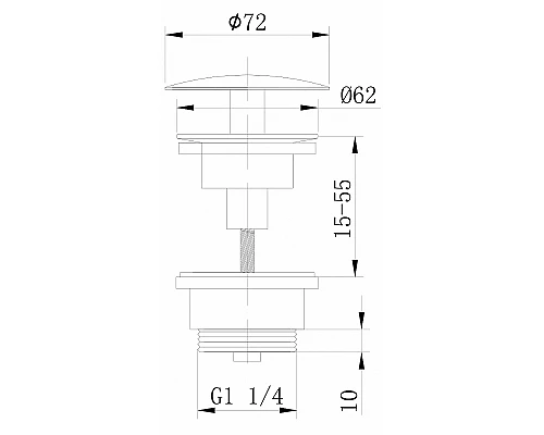Донный клапан Abber AF0012RG Розовое золото