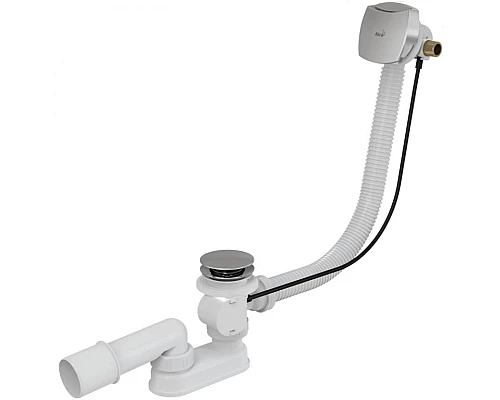 Купить Слив-перелив Alcaplast A564CRM1-80 полуавтомат Белый Хром в магазине сантехники Santeh-Crystal.ru