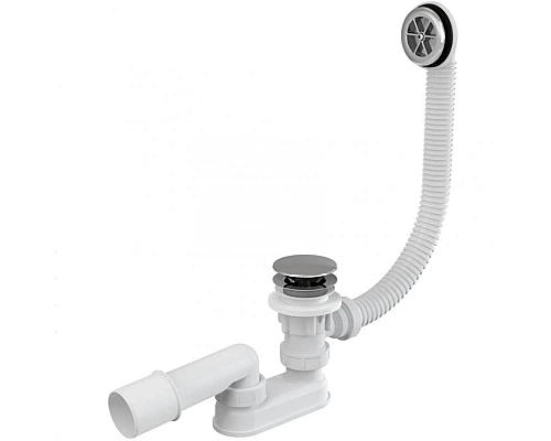 Приобрести Слив-перелив Alcaplast A505CRM-100 Click-Clack Белый Хром в магазине сантехники Santeh-Crystal.ru