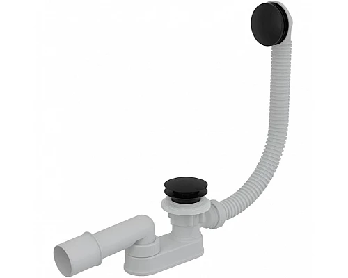 Приобрести Слив-перелив Alcaplast A507BLACK-80 Click-Clack Белый Черный матовый в магазине сантехники Santeh-Crystal.ru