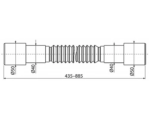 Приобрести Гибкое соединение Alcaplast A720 гофрированное в магазине сантехники Santeh-Crystal.ru