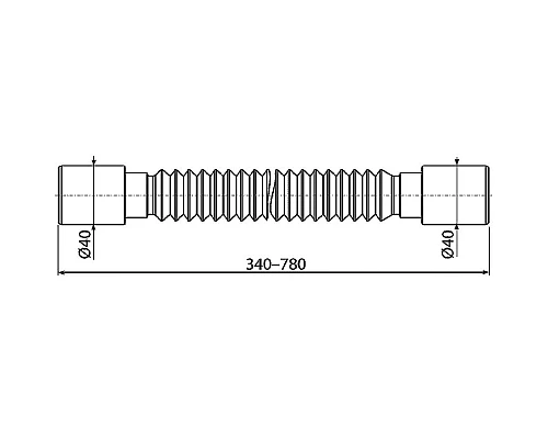 Приобрести Гибкое соединение Alcaplast A710 40x40 в магазине сантехники Santeh-Crystal.ru