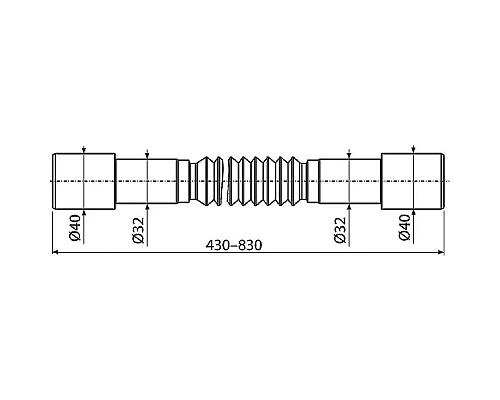 Купить Гибкое соединение Alcaplast A794 40–32x32–40 в магазине сантехники Santeh-Crystal.ru