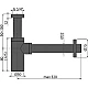 Купить Сифон для раковины Alcaplast A400BLACK Черный матовый в магазине сантехники Santeh-Crystal.ru