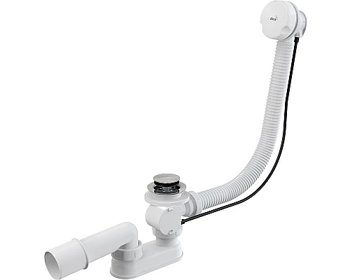 Купить Слив-перелив Alcaplast A51B полуавтомат Белый Хром в магазине сантехники Santeh-Crystal.ru