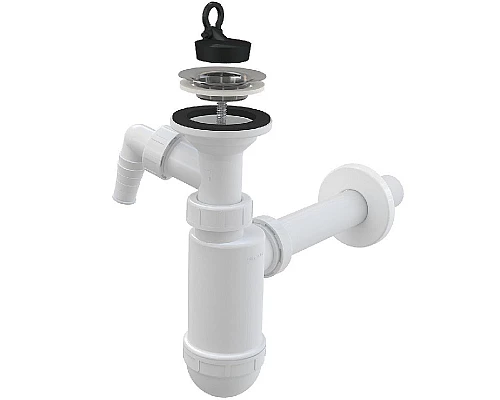 Купить Сифон для раковины Alcaplast A410P Хром в магазине сантехники Santeh-Crystal.ru