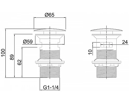 Заказать Донный клапан Allen Brau Priority 5.31023-21 click-clack Белый матовый в магазине сантехники Santeh-Crystal.ru