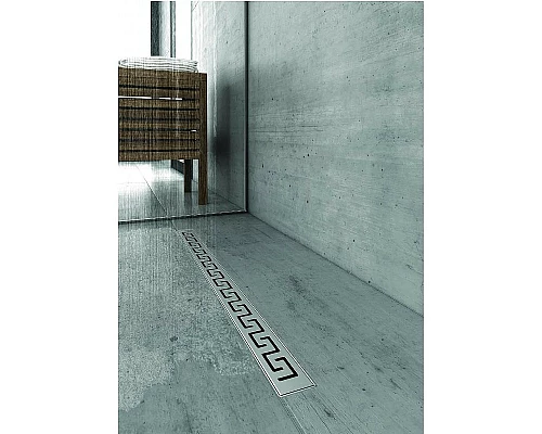 Приобрести Душевой лоток Berges B1 Antik 600 090124 с решеткой Хром матовый в магазине сантехники Santeh-Crystal.ru