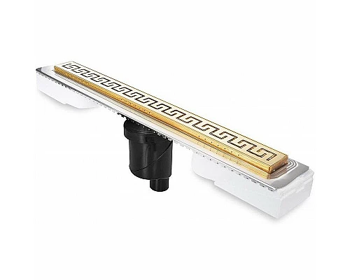 Заказать Душевой лоток Berges B1 Antik 700 092025 с решеткой Золото глянец в магазине сантехники Santeh-Crystal.ru