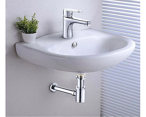 Заказать Сифон для раковины CeramaLux С-057 Хром в магазине сантехники Santeh-Crystal.ru