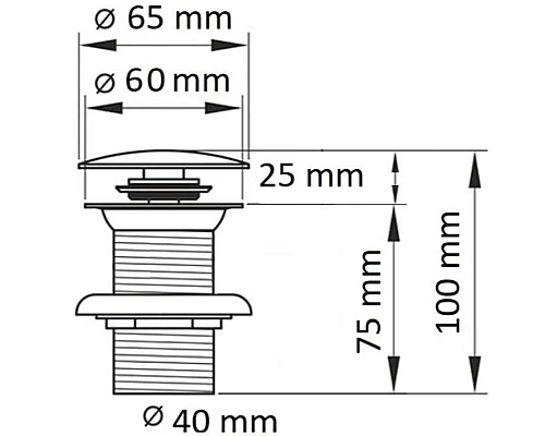 Приобрести Донный клапан CeramaLux RD026 Черный матовый в магазине сантехники Santeh-Crystal.ru