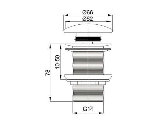 Приобрести Донный клапан Cezares Czr CZR-SC-Bi click-clack Белый глянец в магазине сантехники Santeh-Crystal.ru