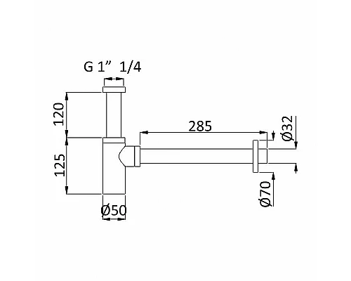 Сифон для раковины Cezares Czr CZR-B-SMT-SS Sunset