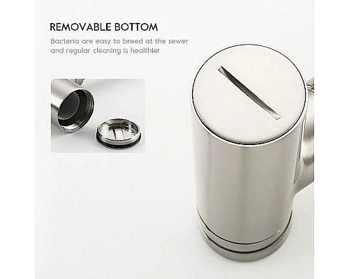 Приобрести Сифон для раковины Frap F82-5 Нержавеющая сталь в магазине сантехники Santeh-Crystal.ru