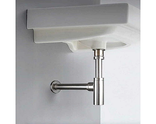 Приобрести Сифон для раковины Frap F82-5 Нержавеющая сталь в магазине сантехники Santeh-Crystal.ru