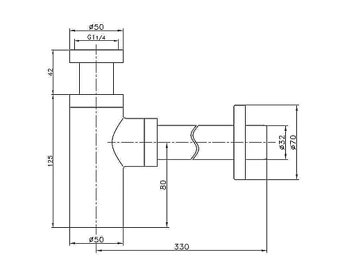 Приобрести Сифон для раковины Frap F82-5 Нержавеющая сталь в магазине сантехники Santeh-Crystal.ru