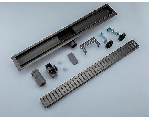 Заказать Душевой лоток Gappo G88007-39 с решеткой Оружейная сталь в магазине сантехники Santeh-Crystal.ru