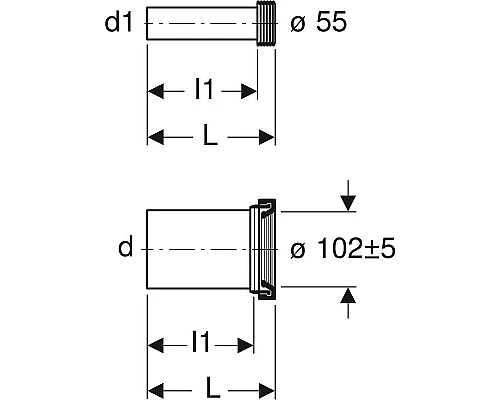 Заказать Впускной/выпускной патрубок для унитаза Geberit 152.404.46.1 Черный в магазине сантехники Santeh-Crystal.ru