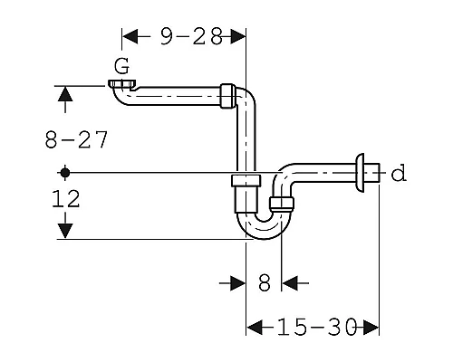 Заказать Сифон для раковины Geberit 151.107.11.1 Альпийский белый в магазине сантехники Santeh-Crystal.ru