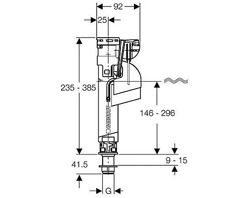 Купить Наливная арматура Geberit 281.207.00.1 Белая в магазине сантехники Santeh-Crystal.ru