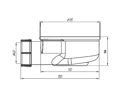 Заказать Сифон для душевого поддона Good Door Essentia/Flow/Stella сЛ00094 Белый в магазине сантехники Santeh-Crystal.ru