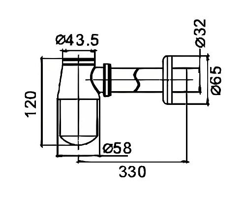 Заказать Сифон для раковины Haiba HB80 Хром в магазине сантехники Santeh-Crystal.ru
