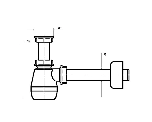 Приобрести Сифон для раковины Hatria Specials YXZ801 Хром в магазине сантехники Santeh-Crystal.ru