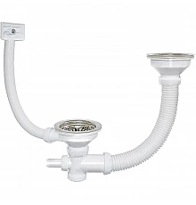 Выпуск для мойки Iddis 021UPS0i84 для двойной чаши Хром