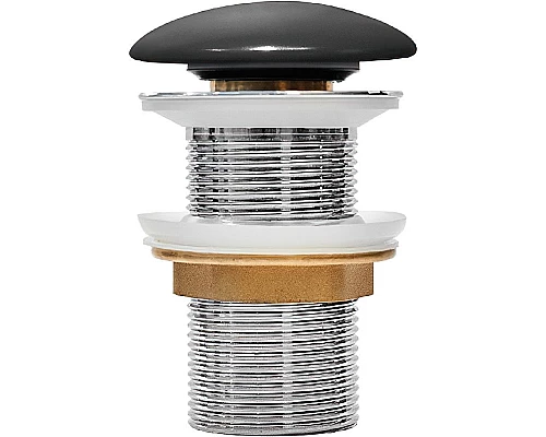 Заказать Донный клапан Iddis Optima Home OPHBM00i88 click-clack Черный матовый в магазине сантехники Santeh-Crystal.ru