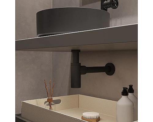 Купить Сифон для раковины Iddis Optima Home OPTGM00i84 Графит в магазине сантехники Santeh-Crystal.ru