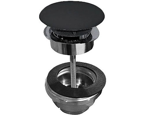 Приобрести Донный клапан Kerasan 923331 click-clack Черный матовый в магазине сантехники Santeh-Crystal.ru