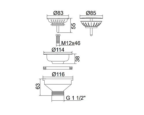 Заказать Выпуск для кухонной мойки Migliore Complementi 22087 Бронза в магазине сантехники Santeh-Crystal.ru