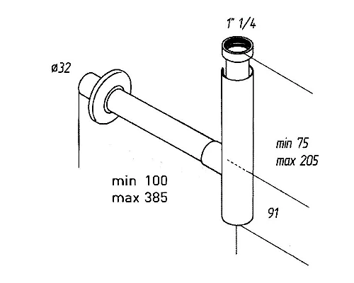 Заказать Сифон для раковины Migliore Ricambi 17932 Хром в магазине сантехники Santeh-Crystal.ru
