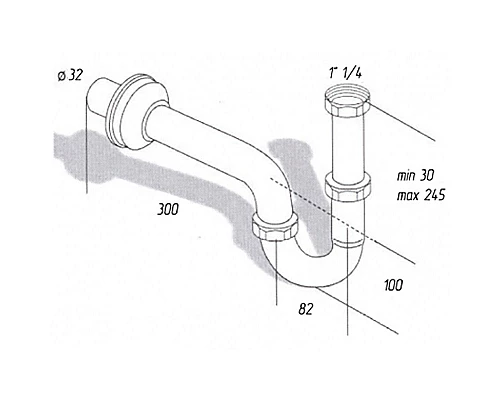 Приобрести Сифон для раковины Migliore Ricambi 17925 Хром в магазине сантехники Santeh-Crystal.ru