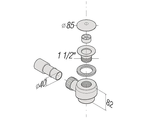 Приобрести Сифон для душевого поддона Migliore Ricambi 20211 Хром в магазине сантехники Santeh-Crystal.ru