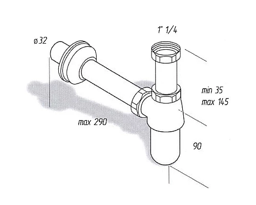 Купить Сифон для раковины Migliore Ricambi 17915 Бронза в магазине сантехники Santeh-Crystal.ru