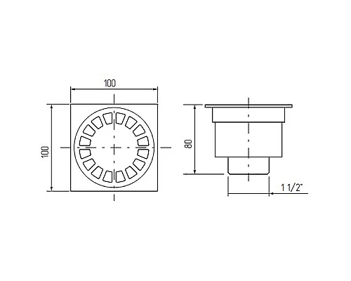 Купить Душевой трап Migliore Ricambi 20204 с решеткой Бронза в магазине сантехники Santeh-Crystal.ru