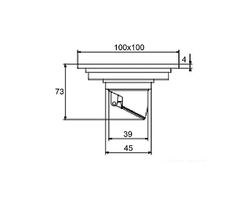 Приобрести Душевой трап Orange 100x100 TR01-001cr с решеткой Хром глянцевый в магазине сантехники Santeh-Crystal.ru
