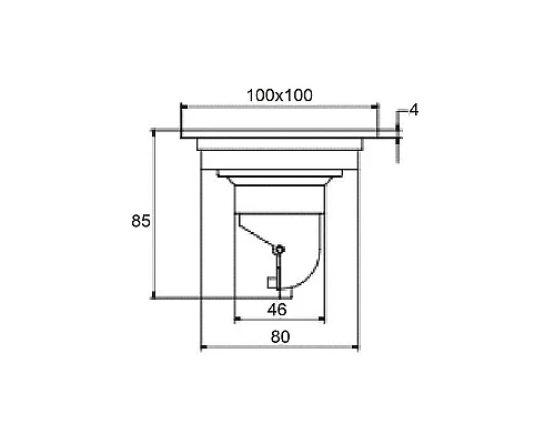 Заказать Душевой трап Orange 100x100 TR01-003b с Черной матовой решеткой в магазине сантехники Santeh-Crystal.ru