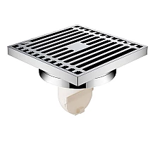 Душевой трап Orange 100x100 TR01-004cr с решеткой Хром глянцевый