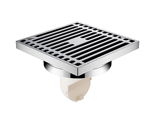 Купить Душевой трап Orange 100x100 TR01-004cr с решеткой Хром глянцевый в магазине сантехники Santeh-Crystal.ru