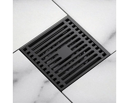 Купить Душевой трап Orange 100x100 TR01-005b с Черной матовый решеткой в магазине сантехники Santeh-Crystal.ru