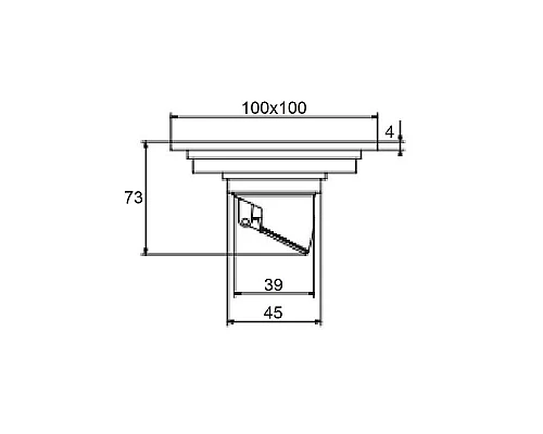 Купить Душевой трап Orange 100x100 TR01-005b с Черной матовый решеткой в магазине сантехники Santeh-Crystal.ru
