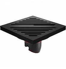 Душевой трап Orange 100x100 TR01-008b с Черной матовый решеткой