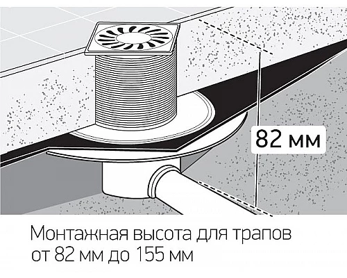 Заказать Душевой трап Paini 425NXL с решеткой Хром в магазине сантехники Santeh-Crystal.ru